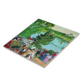 Kustodiev - Wandel langs de Wolga, Tegeltje (Zijkant)