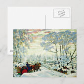 Kustodiev - Winter Briefkaart (Voorkant / Achterkant)