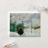 Kustodiev - Winter Scene, fijn kunstschilderij Kaart (Voorkant / Achterkant in situ)