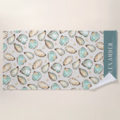 Kustoester en -pareaal voor Waterverf Strandlaken (Voorkant)