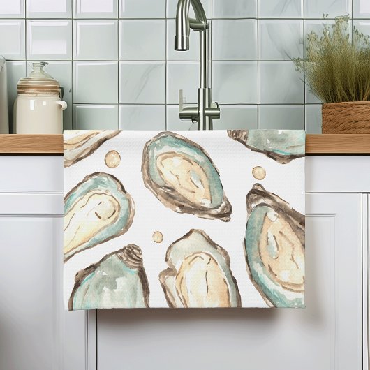 Kustoester en -Waterverf Theedoek