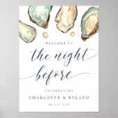 Kustoester repetitie diner welkomstbord poster (Voorkant)