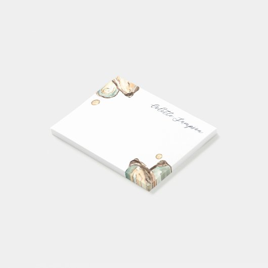 Kustoester Waterverf gepersonaliseerd Post-it® Notes (Schuin)