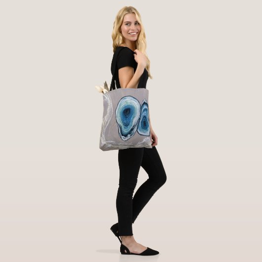 Kustoesters Zandstrand canvas tas (Op model)