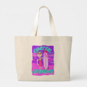 Kustoma Epic Beach Trend Cartoon Grote Tote Bag (Achterkant)