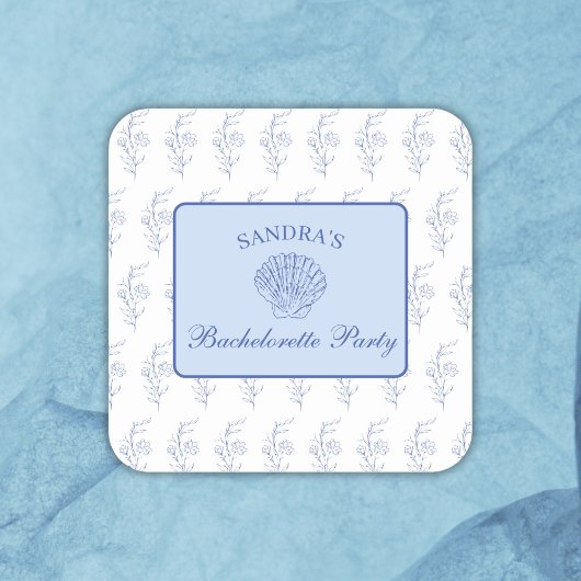 Kustoma Grootmoeder Strand Bach Meisjesuitstap Vierkante Sticker