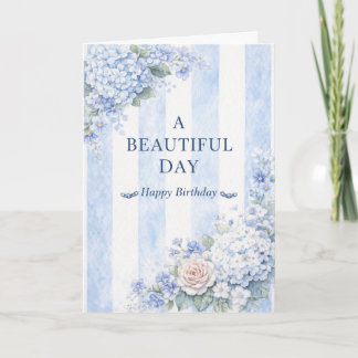 Kustoma Oma Blauwe Hortensia Elegant Kaart