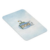 Kustonderzeeër Nautical Blue Submarine Waterverf Magneet (Rechterzijde)