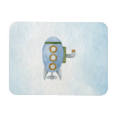 Kustonderzeeër Nautical Blue Submarine Waterverf Magneet (Horizontaal)