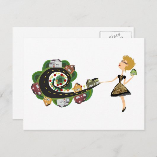 Kustonroerend goed briefkaart (Voorkant / Achterkant)