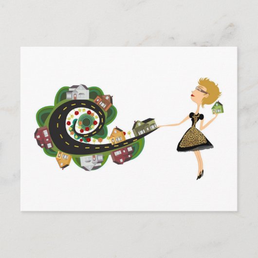 Kustonroerend goed briefkaart (Voorkant)