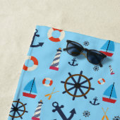 Kustontsnapping Badhanddoek met Zeevaartthema (In situ)