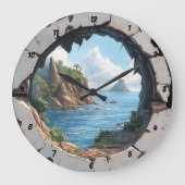 Kustontsnapping" - Nautisch gebroken raam Grote Klok (Voorkant)