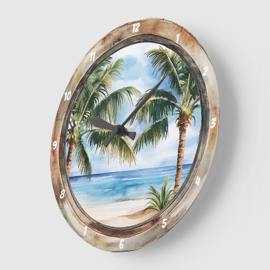 Kustontsnapping" - Nautisch venster Tropisch Grote Klok (Hoek)