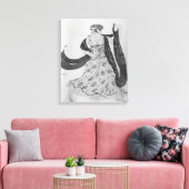Kustontwerp voor Cleopatra, 1910 Canvas Afdruk (Insitu (Woonkamer))