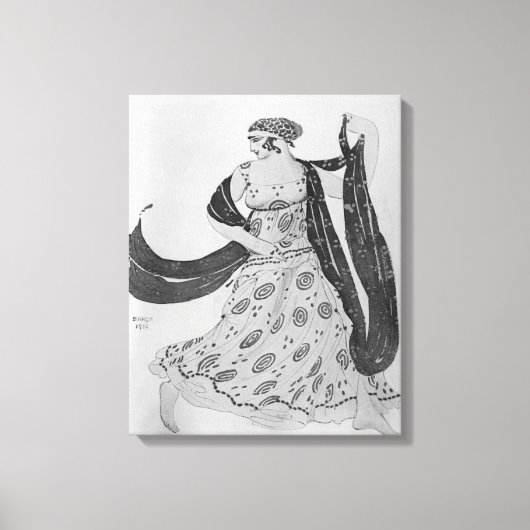 Kustontwerp voor Cleopatra, 1910 Canvas Afdruk (Voorkant)