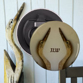 Kustpaar van Herons Monogrammed Button Flesopener