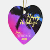 Kustpalm Keramisch Ornament (Links)