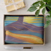 Kustpalm Sinaasappel Zonsondergang Illustratie Tissuepapier (Geschenk)