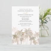 Kustpalmbomen Beach Weddenschap Kaart (Staand voorkant)