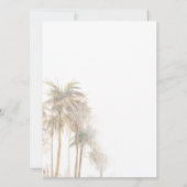 Kustpalmbomen Moderne bestemming bruiloft Kaart (Achterkant)