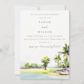 Kustpalmboom Ieder jaar Jubileum uitnodigen Bedankkaart (Voorkant)