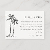 Kustpalmboom schets bruidswensput informatiekaartje (Voorkant)