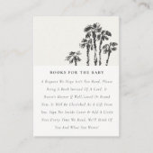 Kustpalmboom schetsboeken voor Baby shower Informatiekaartje (Voorkant)