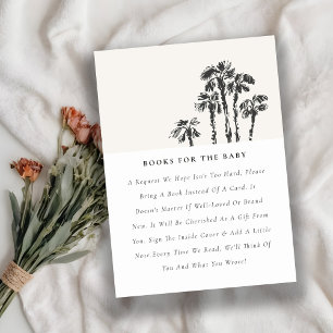 Kustpalmboom schetsboeken voor Baby shower Informatiekaartje