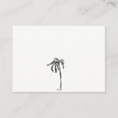 Kustpalmboom schetsboeken voor babyshower informatiekaartje (Achterkant)