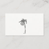 Kustpalmboom Schetsdisplay Baby Shower Informatiekaartje (Achterkant)