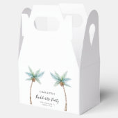 Kustpalmboom Script Bachelorette Feest Bedankdoosjes (Geopend)