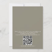 Kustpalmboomstrand Moderne QR-code Trouwen Kaart (Achterkant)