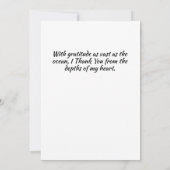 Kustpapaver Zeegezicht Bedankkaart (Achterkant)