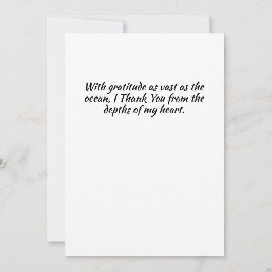 Kustpapaver Zeegezicht Bedankkaart (Achterkant)