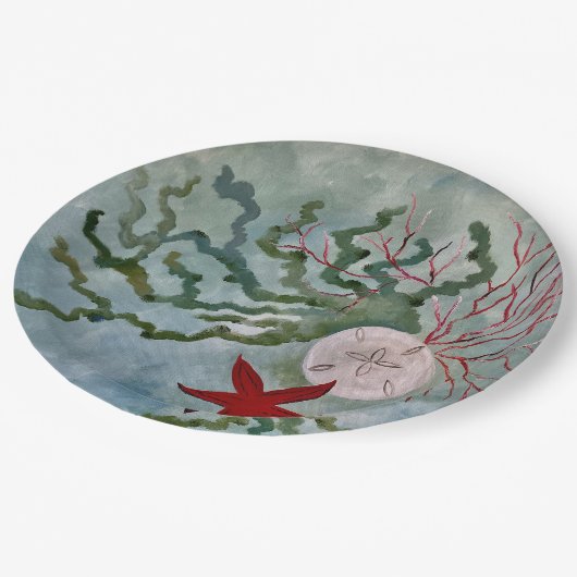 Kustpapier borden papieren bordje (Gekanteld)