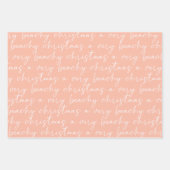 Kustpapier voor kerstkaarten met kerstinslag in de inpakpapier vel (Voorkant 3)