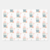 Kustpapier voor kerstkaarten met kerstinslag in de inpakpapier vel (Voorkant)