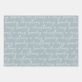 Kustpapier voor kerstkaarten met kerstinslag in de inpakpapier vel (Voorkant 3)