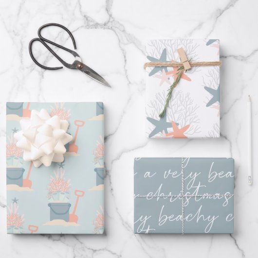 Kustpapier voor kerstkaarten met kerstinslag in de inpakpapier vel (Voorkant)