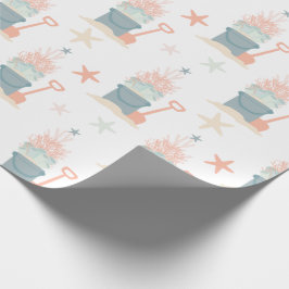 Kustpapier voor kerstmarinesap cadeaupapier