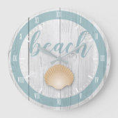 Kustpapier, wit hout, zeeslauw grote klok (Voorkant)