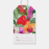 Kustparadijs bloeit cadeaulabel (Achterkant)