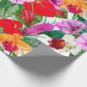 Kustparadijs bloeit cadeaupapier (Hoek)