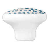 Kustpatroon kiezelsteen van zeeglas keramische knop (Zijkant)