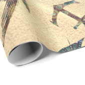 Kustpatroon op zand cadeaupapier (Rol Hoek)