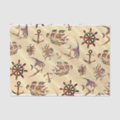 Kustpatroon op zand tissuepapier (Voorkant)