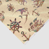 Kustpatroon op zand tissuepapier (Detail)