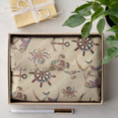 Kustpatroon op zand tissuepapier (Geschenk)