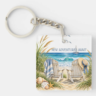Kustpensioen Nieuwe Avonturen Aandenken Geschenk Sleutelhanger